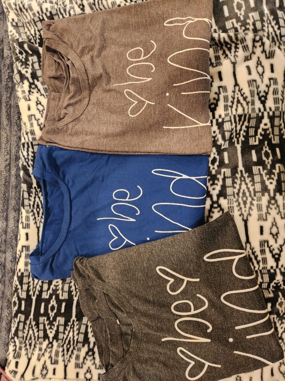 Free W/Bundle Women's Cozy Be Kind Top Bundle - Blue & Gray (3-Pack)